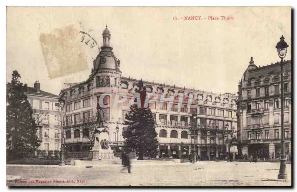 NANCY - Praça Thiérs — editora Maison des Magasins Réunis, n°17 - Frente