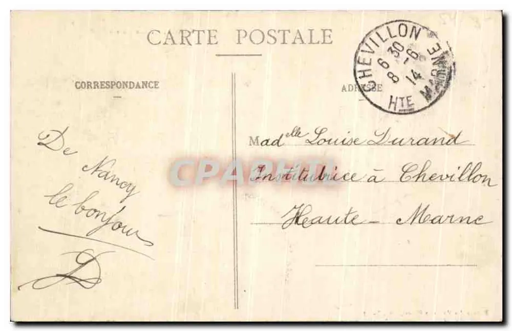 NANCY - Praça Thiérs — editora Maison des Magasins Réunis, n°17 - Verso