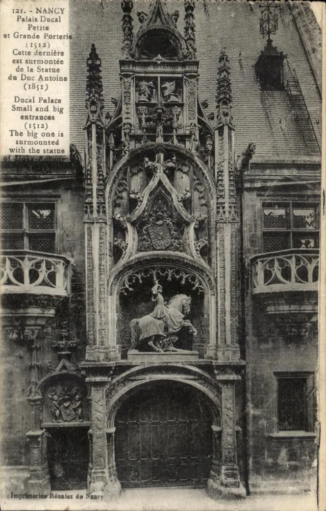 Nancy - Schloss Palast, Kleine und Große Porterie — Imprimeries Réunies de Nancy, n°121 - Vorderseite