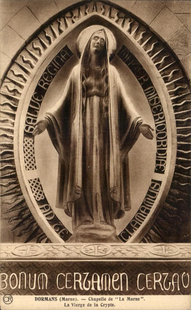 La Virgen de la Cripta — Capilla de 'La Marne' — Dormans (Marne) - Anverso
