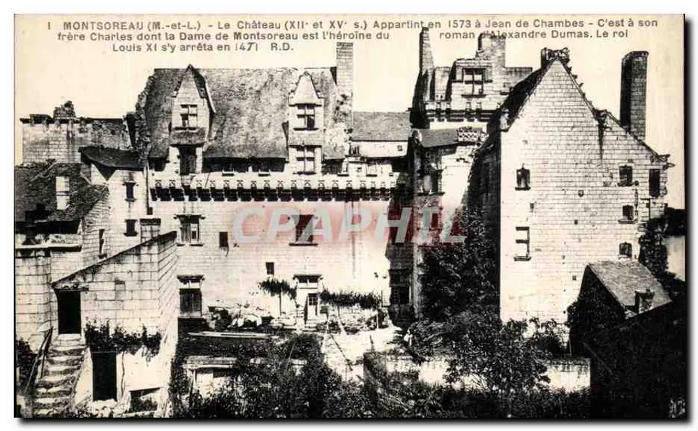 Montsoreau (M.-et-L.) — O Castelo (séculos XII e XV) — R.D. - Frente