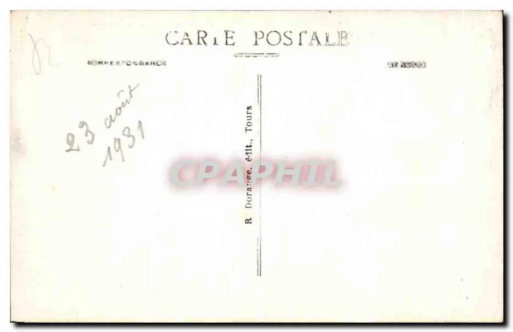 Fontevrault (M-et-L) — A Abadia fundada no final do século XI e reconstruída nos séculos XII, XIII e XVI — A Cour d'Honneur. R.D. - Verso
