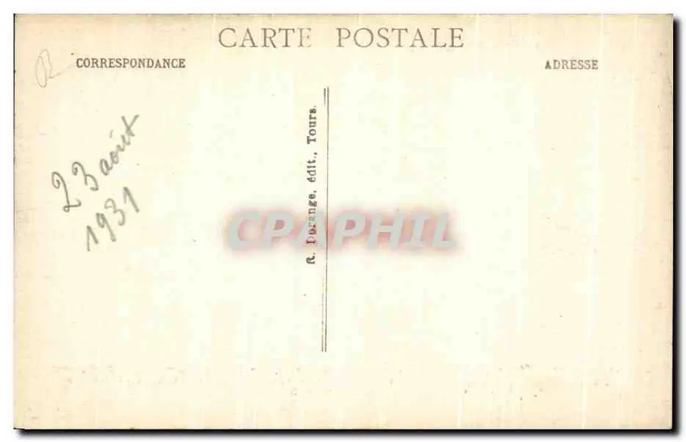 Fontevraud-l'Abbaye — Innenansicht der Kirche — R. D. (Verlag) - Rückseite