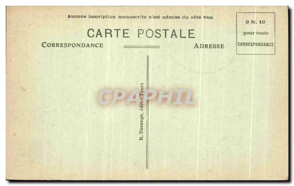 Saumur — Castelo histórico — R. Dorange, editor, Tours - Verso