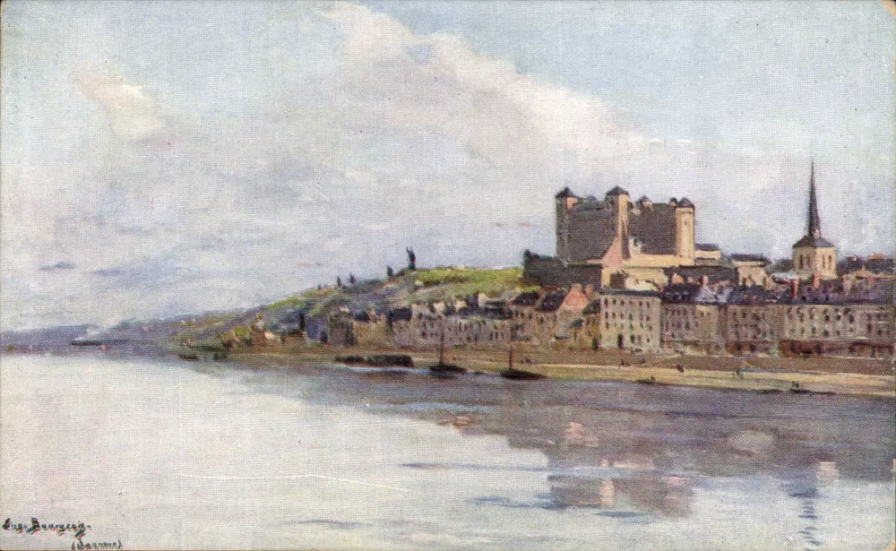 Saumur - Margens do rio Loire — Eug. Bourgeois — série N° 5002 - Frente