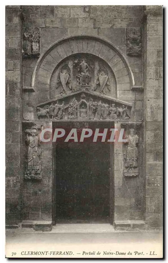 Clermont-Ferrand — Portal der Notre-Dame du Port — LL. n°70 - Vorderseite
