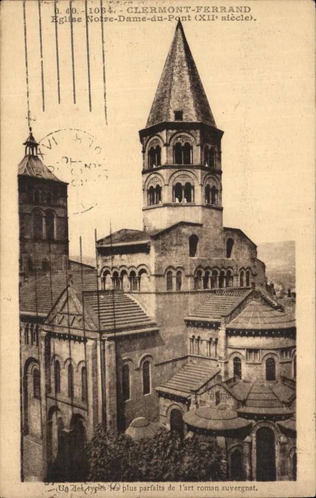 Clermont-Ferrand — Kirche Notre-Dame-du-Pont (12. Jahrhundert) — Gautelanges, Verlag Nr. 1064 - Vorderseite