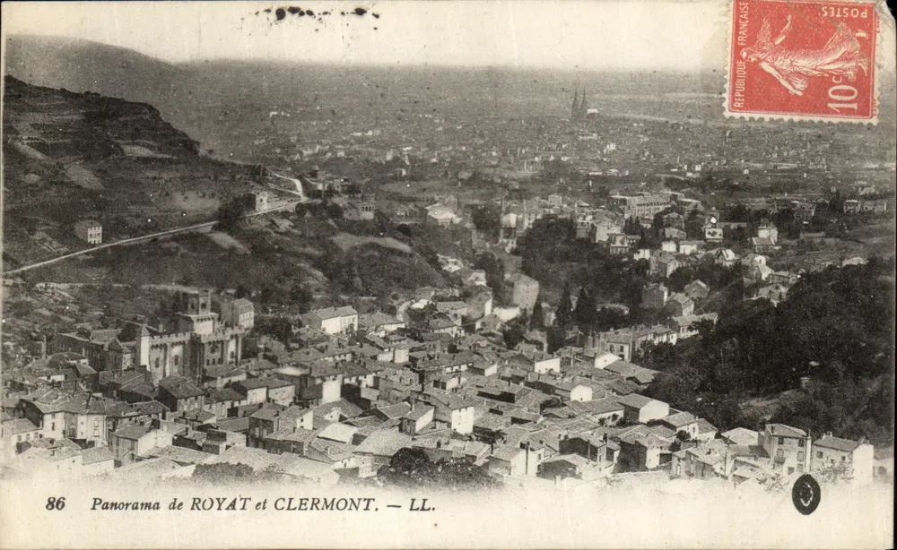 Panorama de ROYAT et CLERMONT — LL. — n°86 - Frente