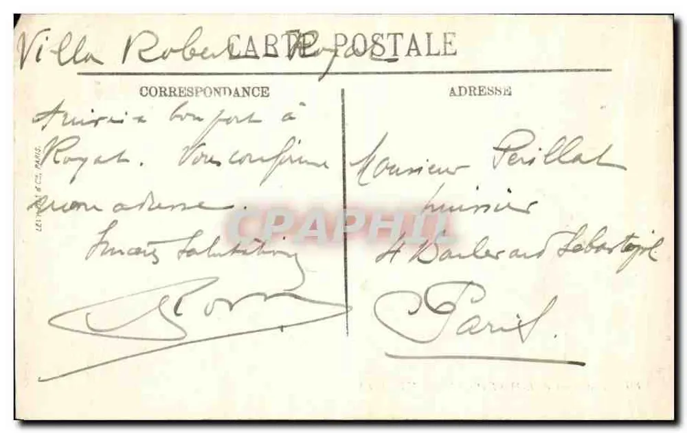 Panorama de ROYAT et CLERMONT — LL. — n°86 - Verso