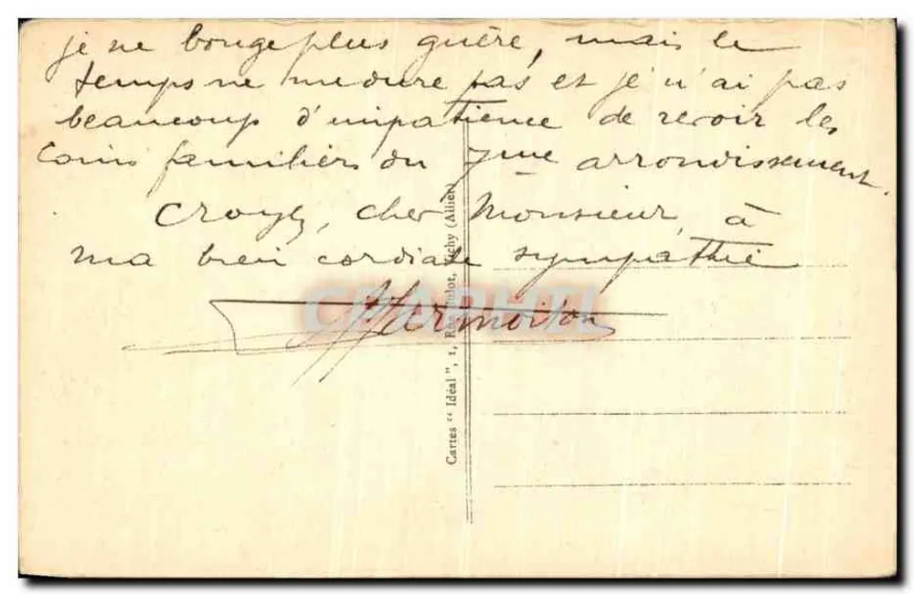 ROYAT-les-BAINS — Die Kirche und die Fontäne — Idéal, Nr. 4214 - Rückseite