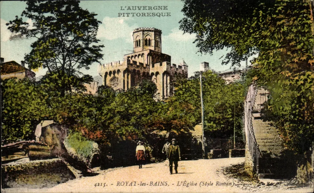 Royat-les-Bains — A Igreja (Estilo Romano) — A Auvergne Pittoresca - Frente