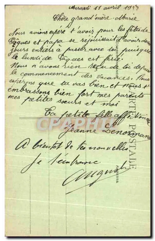 Angers - Die Statue des Königs René und das Schloss — L.V. phot. n°21 - Rückseite