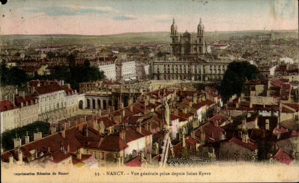 NANCY — Vue générale prise depuis Saint-Epyre — Imprimeries Réunies de Nancy, n° 33 - Frente
