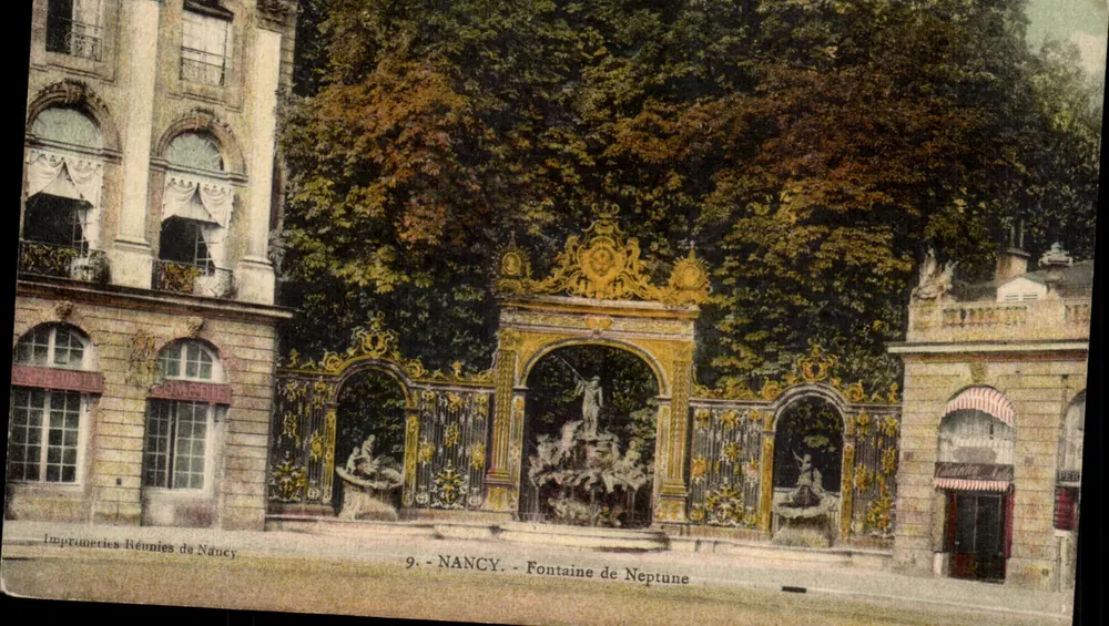 NANCY - Fonte de Netuno — Imp. Réunies de Nancy, n°9 - Frente