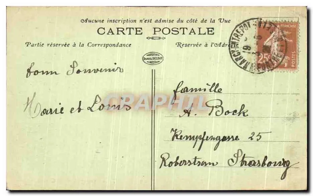 NANCY — Hémicírculo da Carrière — D.D. - Verso