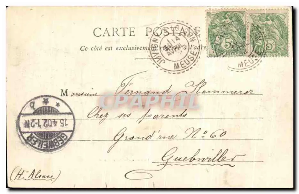 Nancy - Arco da Triunfo - Rue Héré — Maison des Magasins Réunis, editora, Nancy, n°6 - Verso