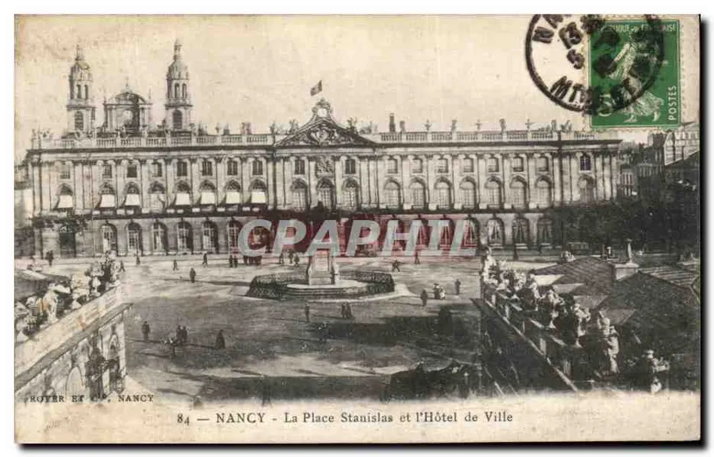 NANCY — Ansicht der Place Stanislas und des Rathauses — Hoyer et Cie, Nancy, n°84 - Vorderseite