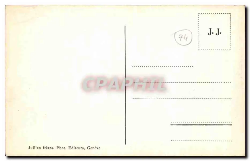 Chamonix - Glacier des Bossons und Aiguille du Midi — J.J. 897 - Rückseite