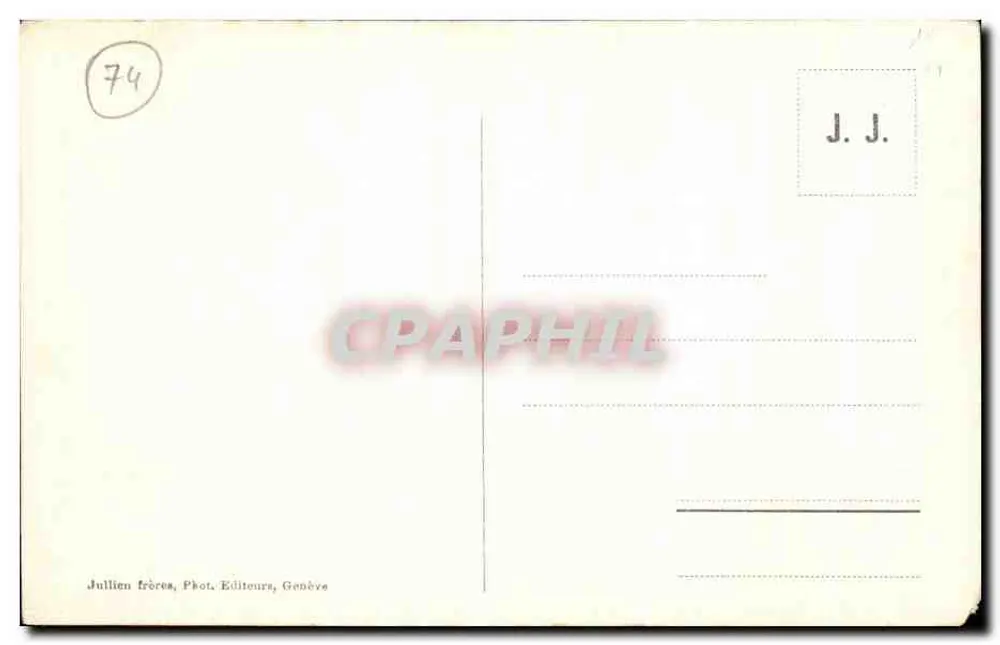 Chamonix — Monument de Saussure — J. J. 6008 - Verso