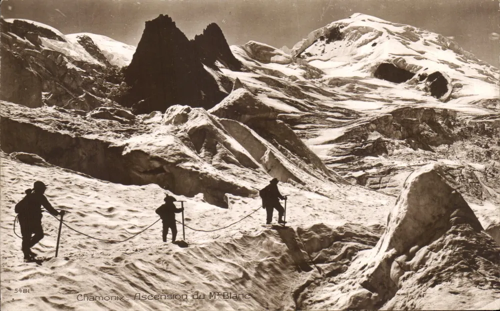 Ascensão do MT Blanc — Chamonix — Edições Art. PERROCHET & DAVID - Frente