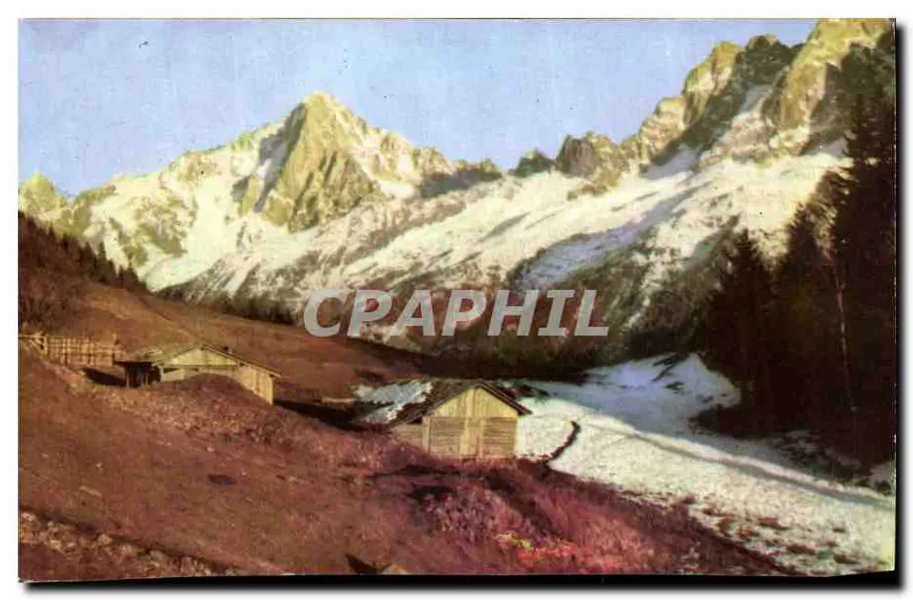 As Aiguilles de Chamonix — Vista de Merlet (2.000 m) — Pelletier, Paris - Frente
