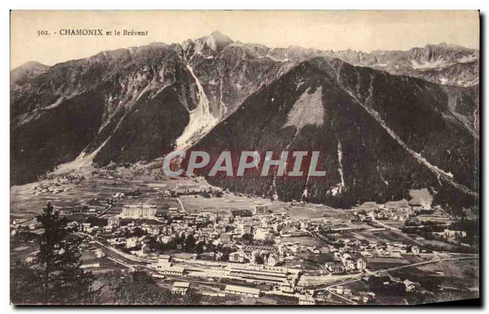 Chamonix e o Brévent — vista panorâmica — série 302 - Frente