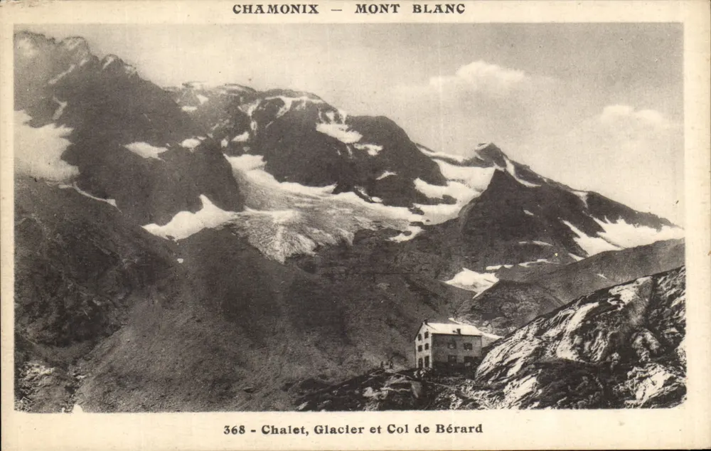 Chamonix - Mont Blanc — Chalet, Gletscher und Col de Bérard — Aug. Conttet, phot. - Chamonix - Vorderseite