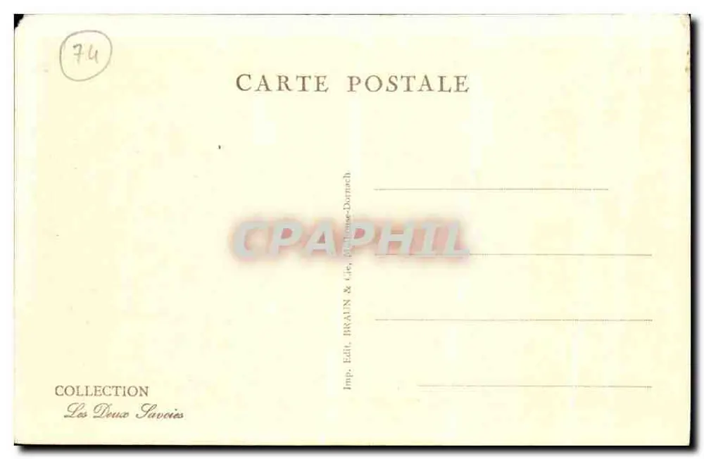 Chamonix — Vale de Bérard e Col de Chalenton — Edição Les Deux Savoies - Verso