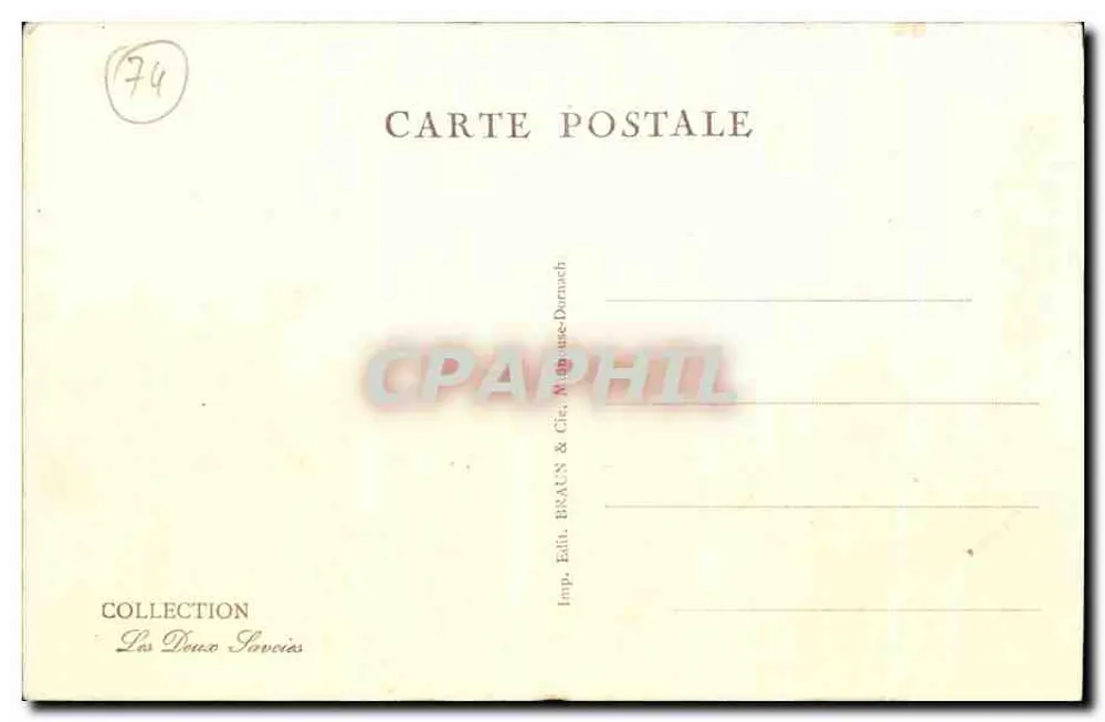 Chamonix — Fenda no Glacier des Bossons — Editor Braun & Cie, n° 12110 - Verso