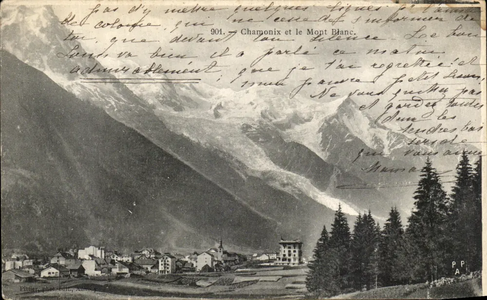 Chamonix e o Monte Branco — P. P. A. — Pittier, fot. A. Amory - Frente