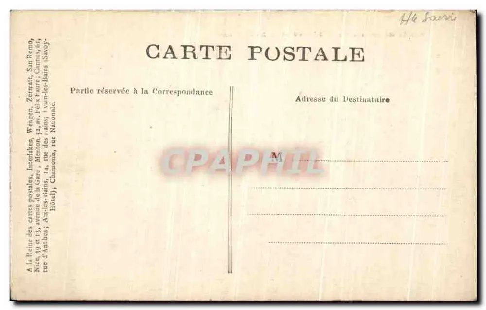 Vale da Chamonix — O rio Arve e o Monte Branco — Editor não identificado - Verso