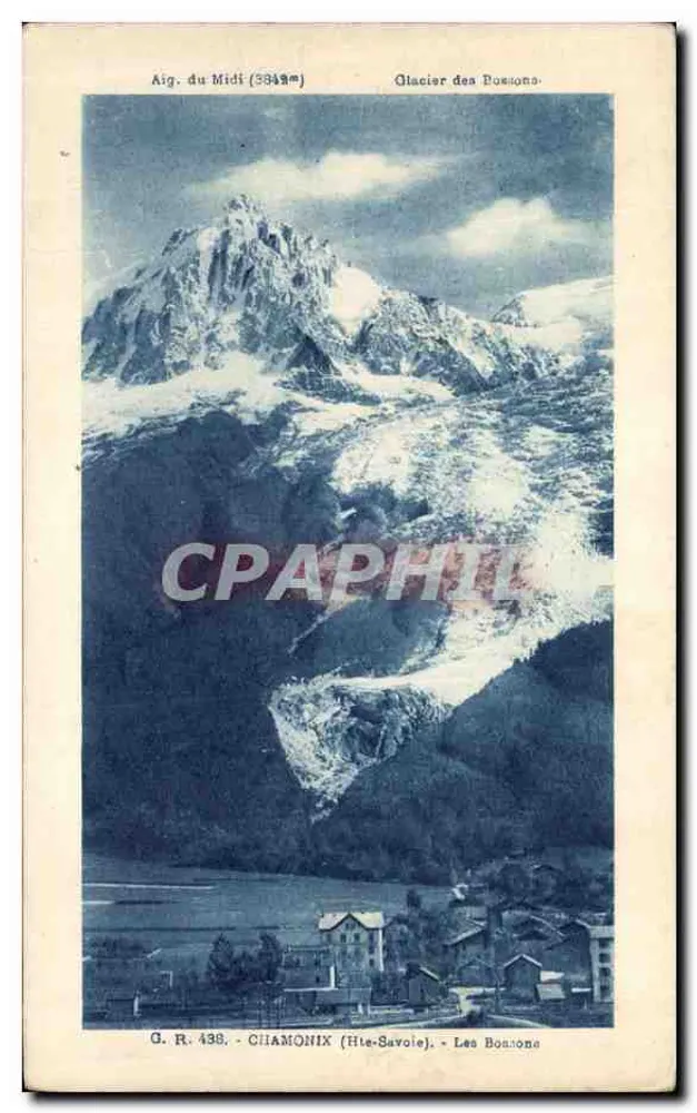 Aig. do Meio (3849m) — Glacier dos Bossons — CIAMONIX (Alta-Savoia) - Frente