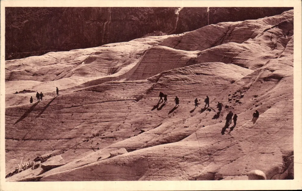 Überquerung der Mer de Glace am Montenvers — Chamonix-Mont Blanc — Éditions d'Art YVC, Paris - Vorderseite