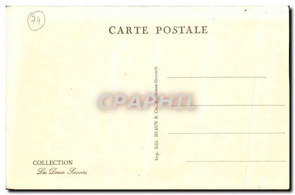 Chamonix — Hütte Couvercle und Garten Taléfre — Braun & Cie, n° 12156 - Rückseite