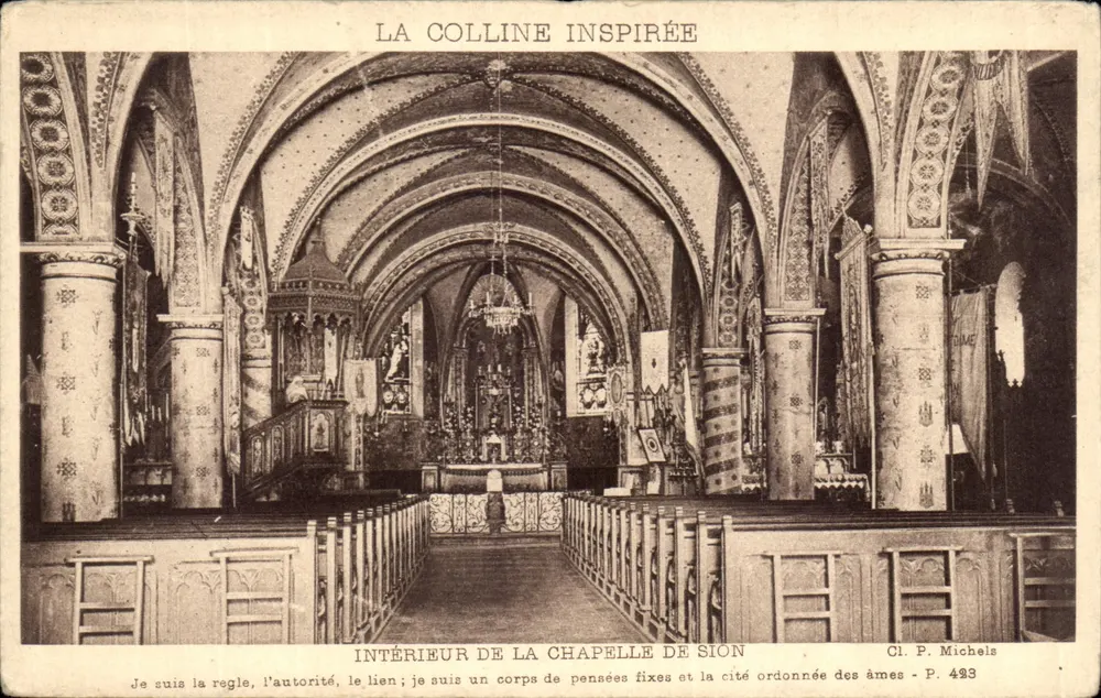 Innenansicht der Kapelle von Sion — Der inspirierte Hügel — CI. P. Michels - P. 493 - Vorderseite
