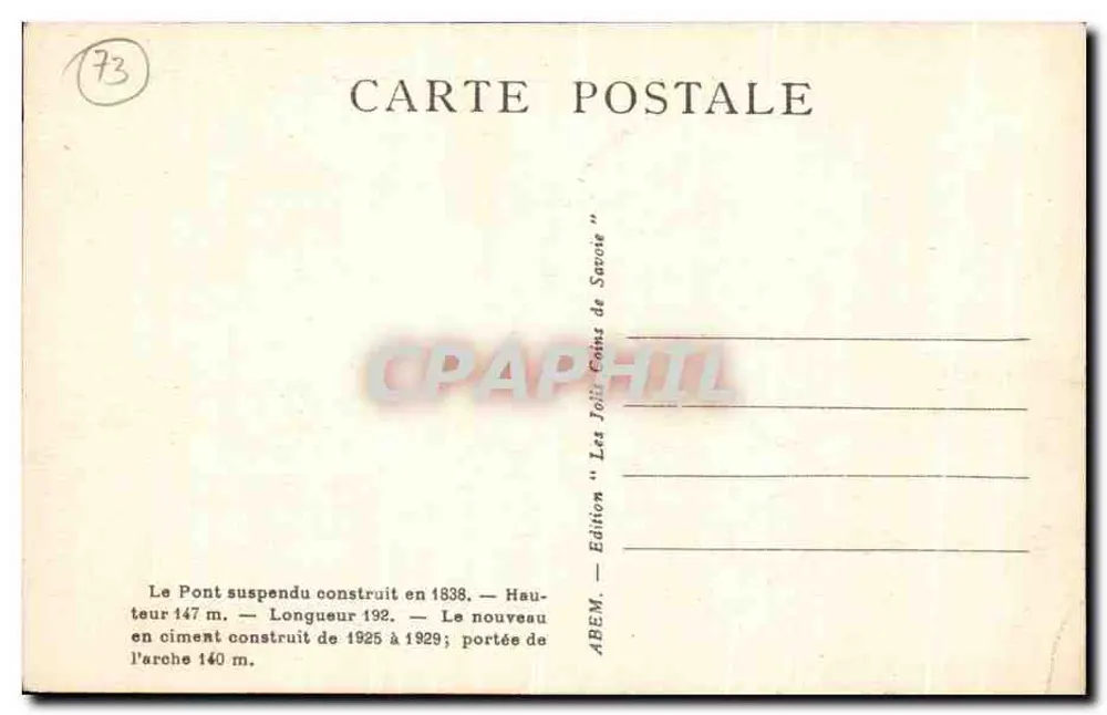 Os Pontes da CAILLE, vistos em profundidade — Edição 'Les Joiti Coins de Savoie' n°73 - Verso
