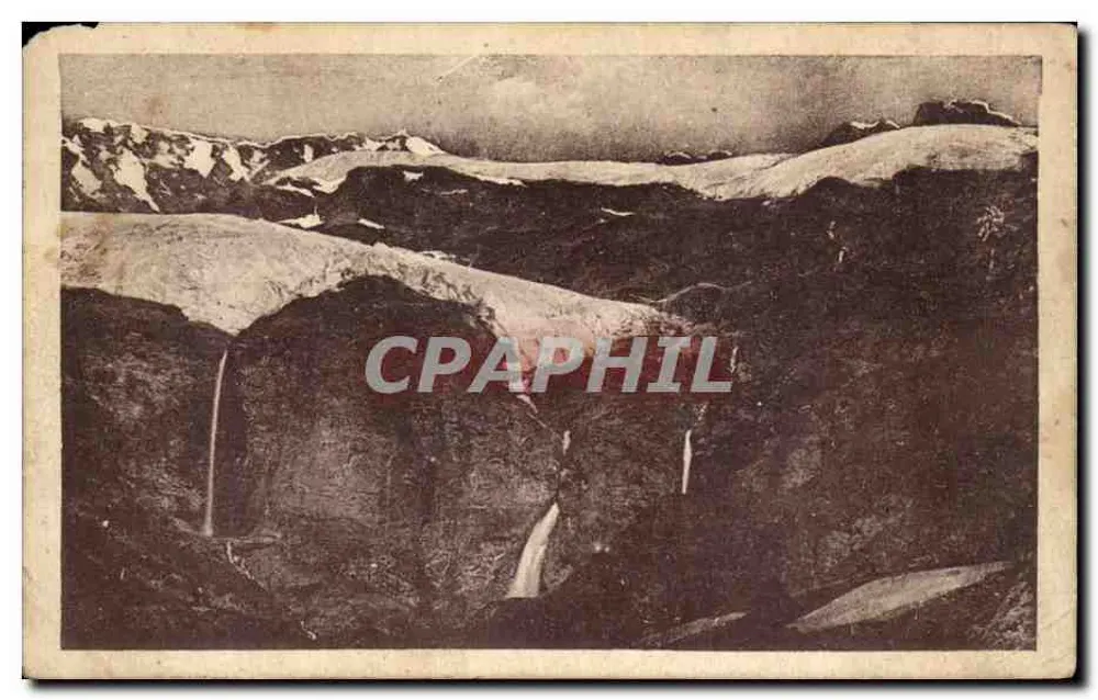 Gurra-Gletscher — Berglandschaft mit Wasserfällen — unbekannter Verlag - Vorderseite