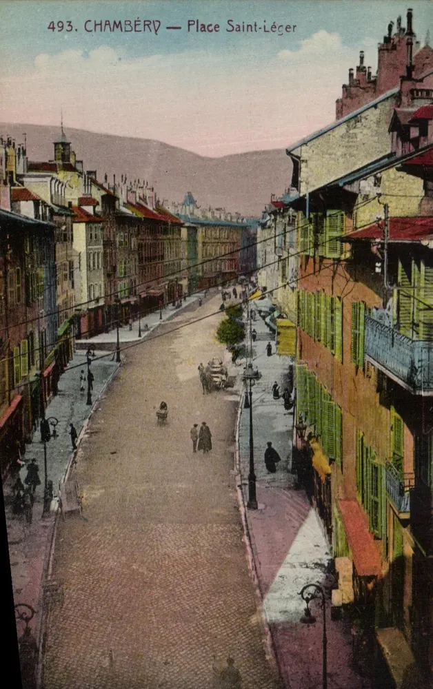 Chambéry — Place Saint-Léger — Coleção 'La Plus Belle' editada por F. de Vigueu - Frente