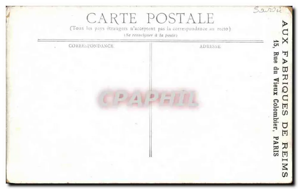 Aix-les-Bains — Castelo do Rochedo do Rei — Editor L. & R. S. Paris - Verso