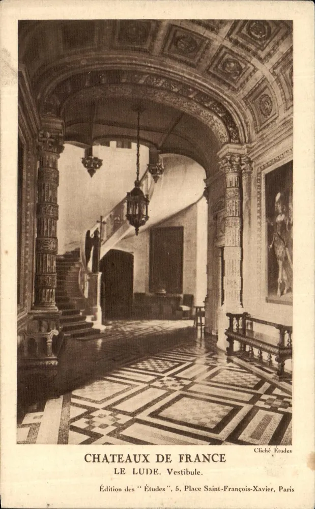 Schlösser Frankreichs — Le Lude. Vestibule — Ausgabe 'Études', 5, Place Saint-François-Xavier, Paris - Vorderseite