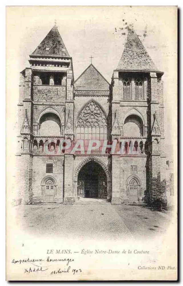 Le Mans — Kirche Notre-Dame de la Couture — Sammlung ND-Phot. - Vorderseite