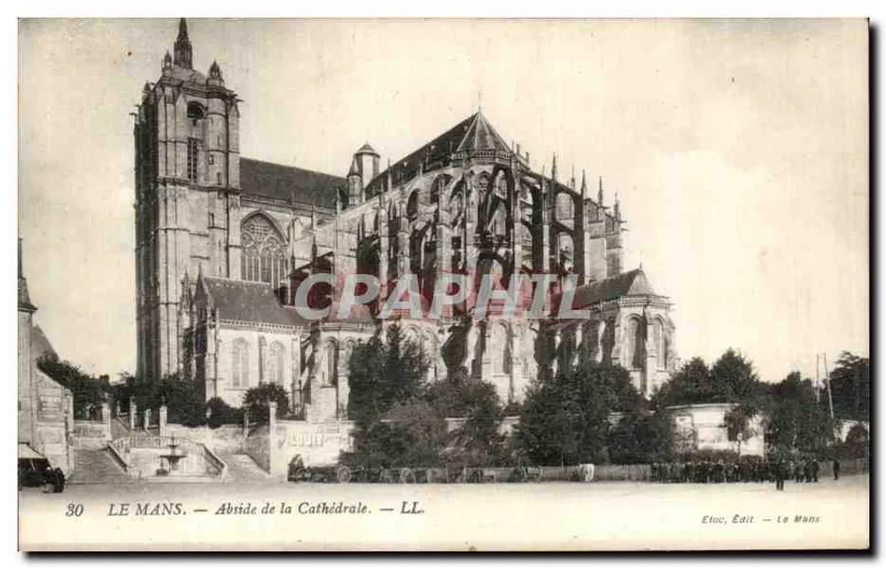 Le Mans — A Abside da Catedral — Étloc, Edição — Le Mans - Frente