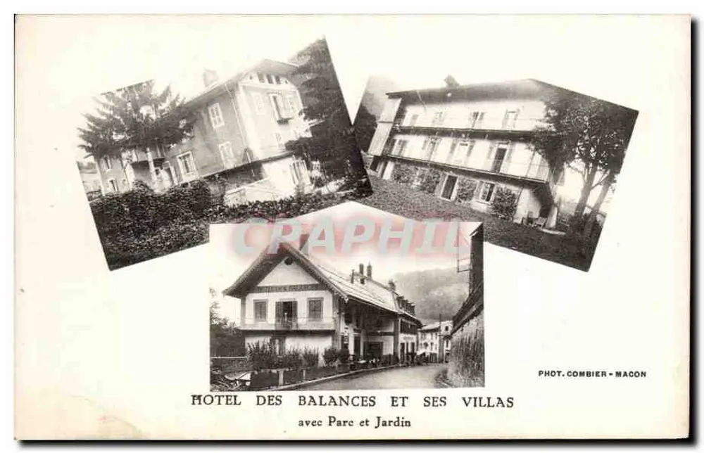 Hôtel des Balances und seine Villen — mit Park und Garten — Fot. Combier - Macon - Vorderseite