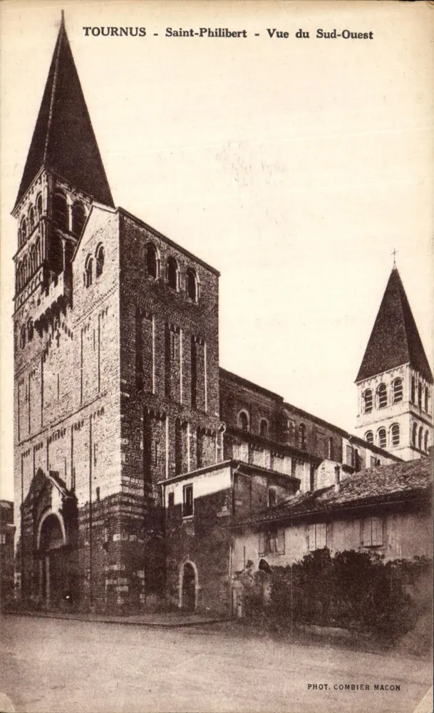 Tournus - Saint-Philibert - Ansicht von Südwesten — Phot. Combier Macon - Vorderseite
