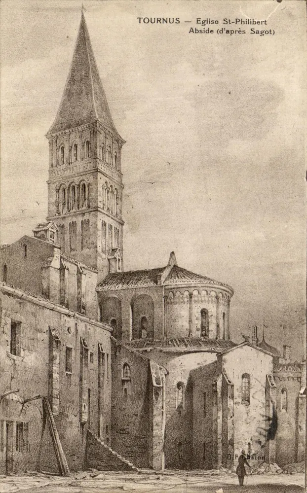 Tournus — Kirche Saint-Philibert — Apse (nach Sagot) — D. P. Balton - Vorderseite