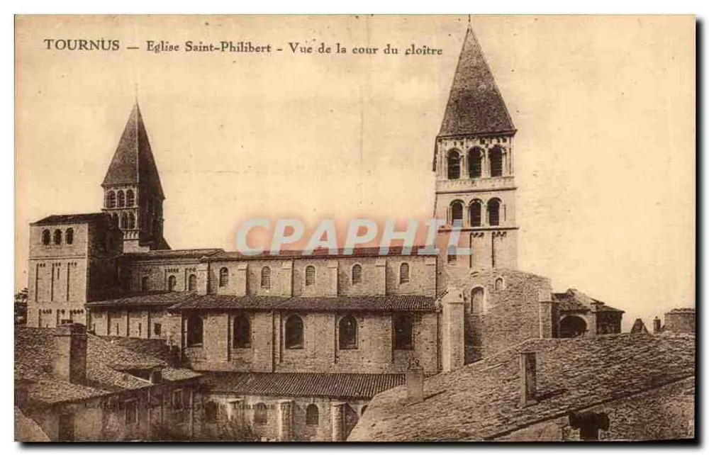 Tournus — Kirche Saint-Philibert — Ansicht des Kreuzgangs - Vorderseite