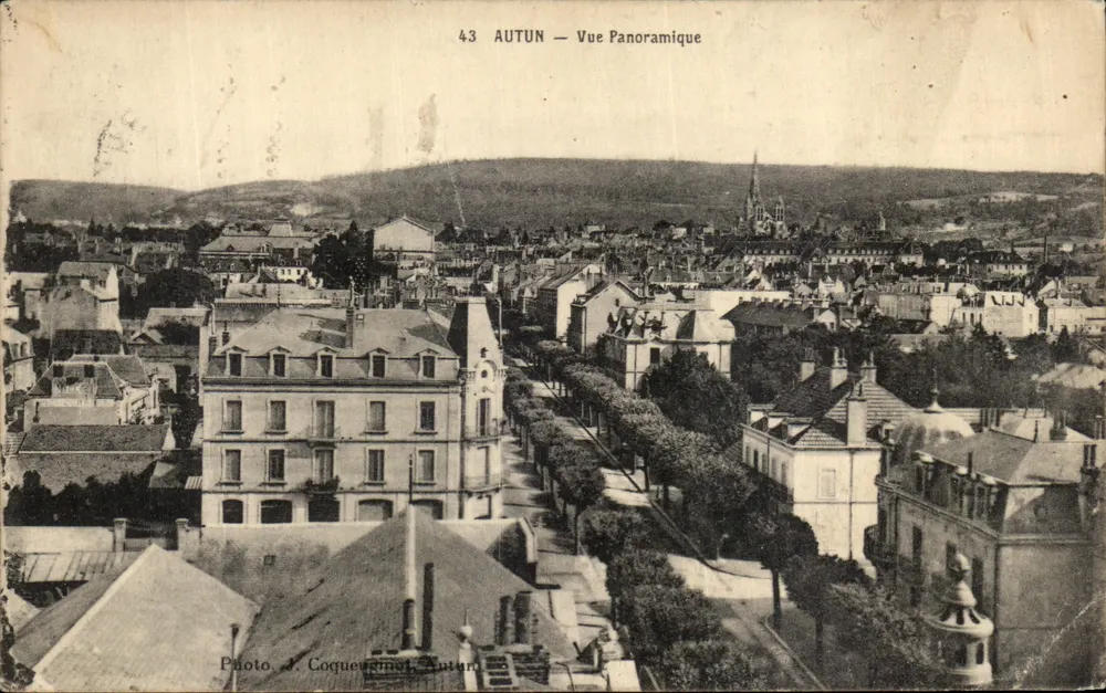 AUTUN — Vue Panoramique — Photo J. Coqueugnot, Autun, n°43 - Frente