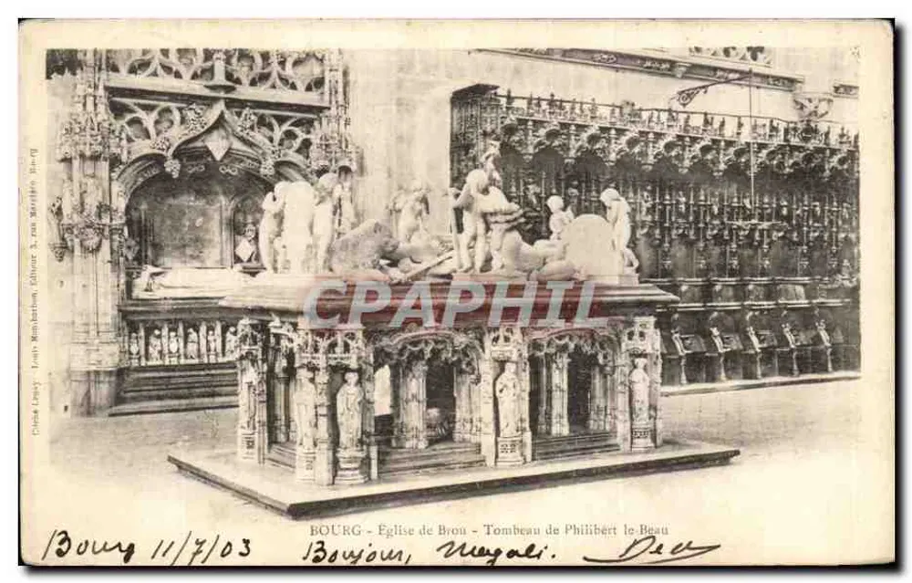Bourg - Kirche von Bron - Grabmal von Philibert le Beau - Vorderseite