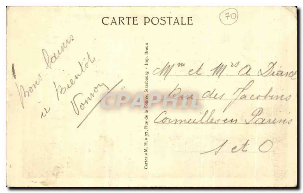 Servance — Cachoeira do Miellin — Carta postal n°5015c - Verso