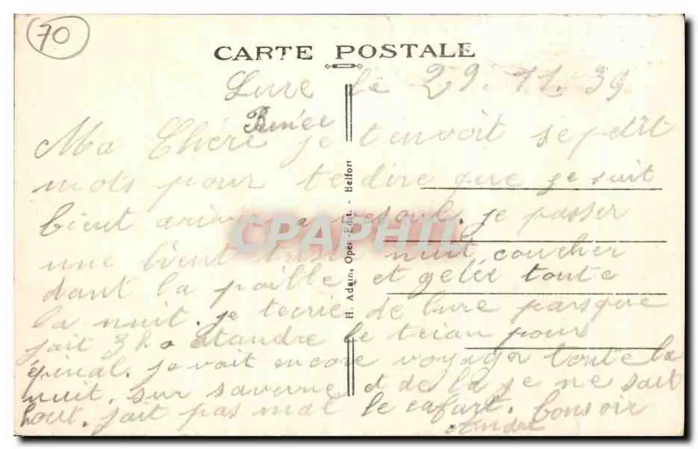 Lure (Haute-Saône) — Rue de la Gare — éditeur Guincallebor - Rewers